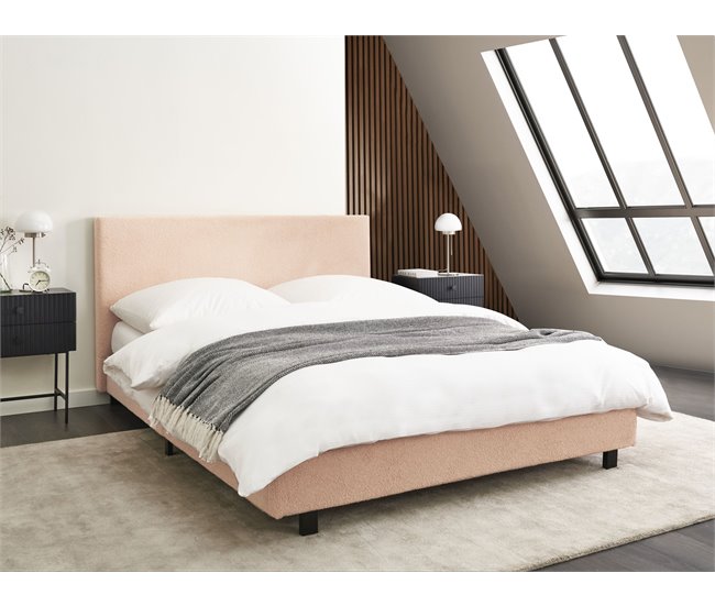 Beliani Cama Bouclé ALBI 155x211 Bege