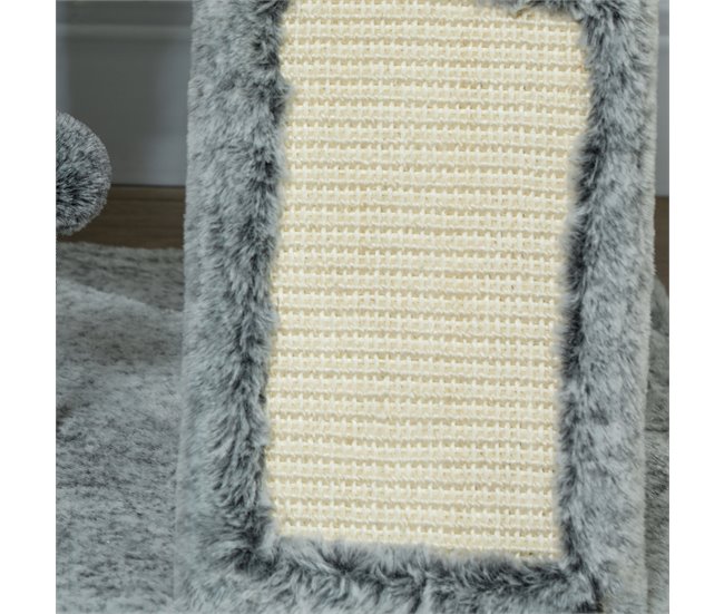 Arranhador para Gatos Aglomerado, Poliéster e Algodão PP PawHut Cinza