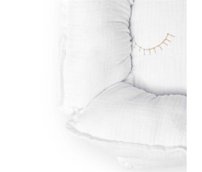 Almofada flor 35x35 Branco