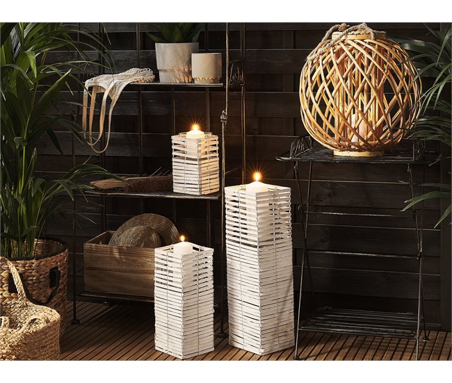 Beliani Candelabro MAROLA Branco