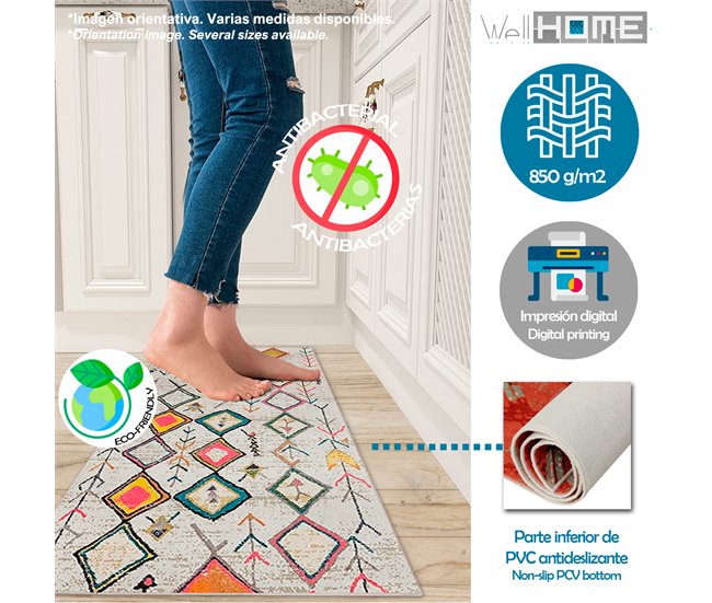 100 x 150cm carpete de poliéster estampado 150x100 Bege