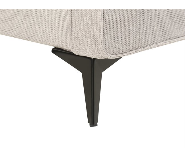 Beliani Cama com estrado Poliéster VALOGNES 192x220 Cinza Claro