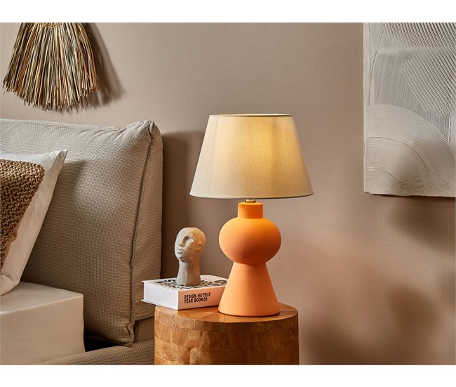 Beliani Candeeiro de mesa FABILOS Laranja