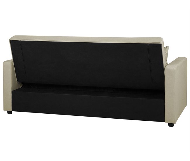 Beliani Sofá-cama Poliéster GLOMMA Bege