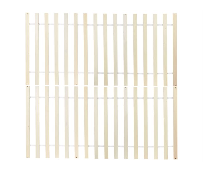 Beliani Cama com estrado Pinho GIVERNY 189x208 Branco