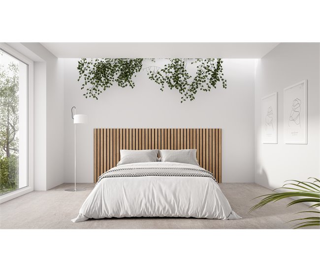 LANDRU painel de madeira cor de carvalho 50x120 cm Madeira