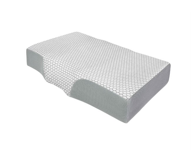 Almofada Ergonômica Anti-Rugas ERGO Extra Grande Branco/cinza