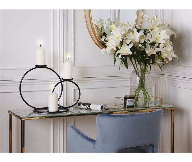 Beliani Candelabro CAKUNG Preto