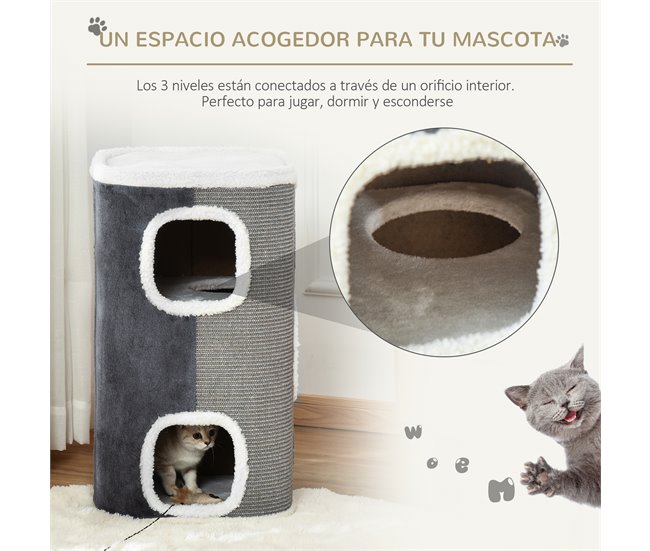 Barril Arranhador para Gatos Cinza