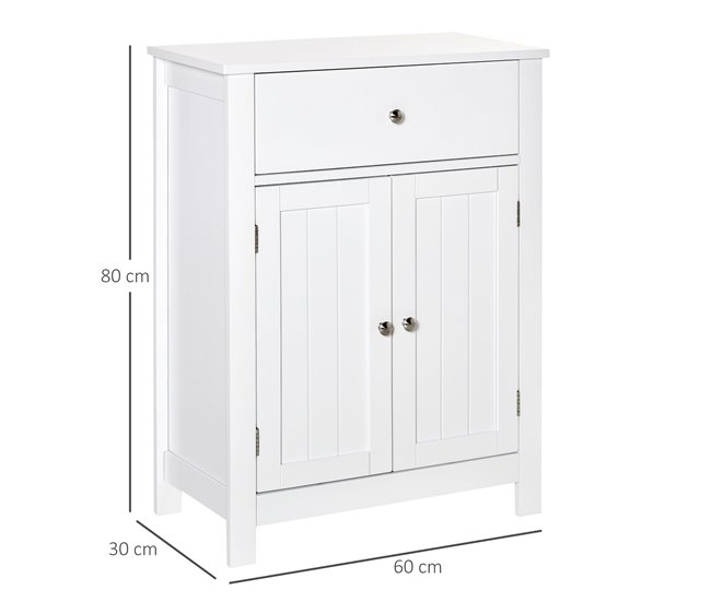 Armário Casa de Banho MDF kleankin, casa - casa de banho 60 Branco