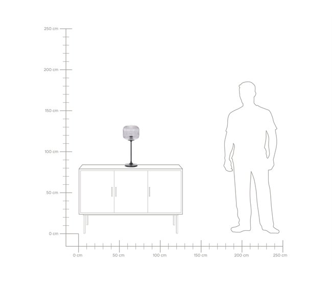 Beliani Candeeiro de mesa TOSNA Preto