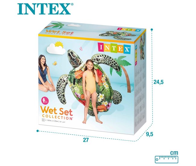 Tartaruga insuflável INTEX efeito realista 2 asas Multicor