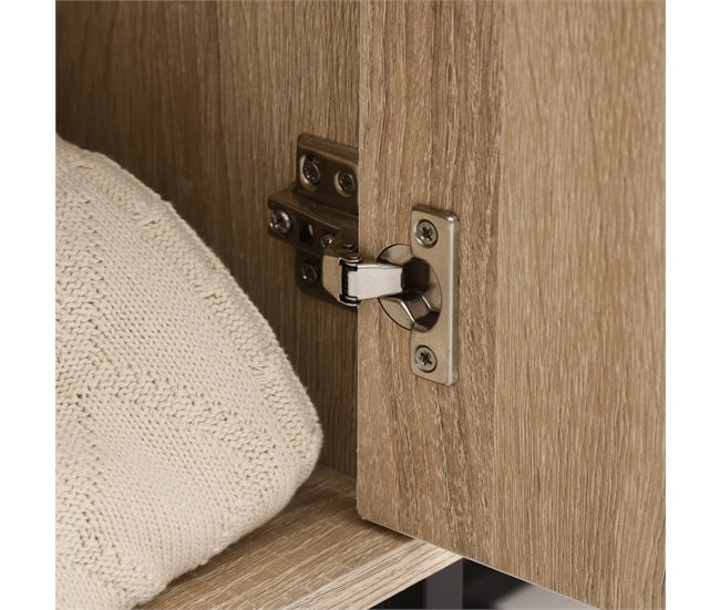 Aparador Melamina de Madeira, MDF e Metal HOMCOM Castanho