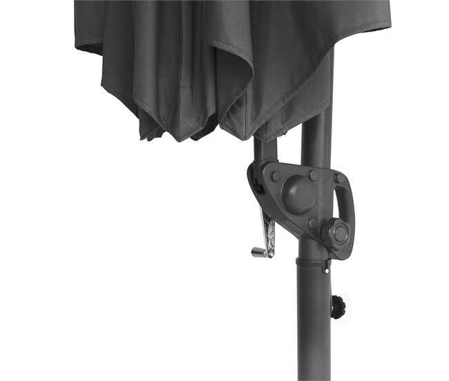Guarda-sol ABBY 300x300x245cm Cinza Escuro