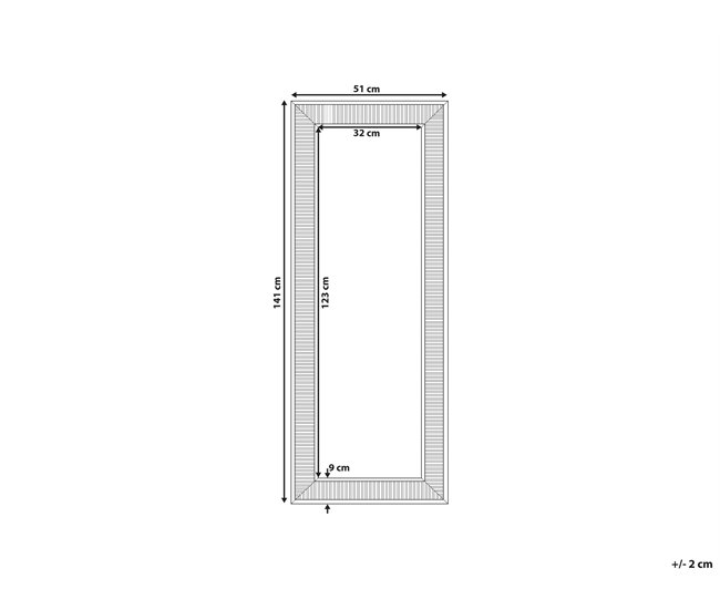 Beliani Espelho CASSIS 51x4 Cinza
