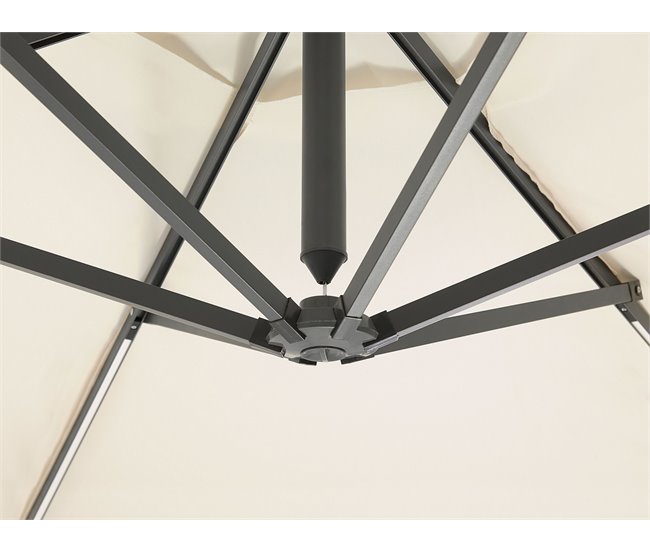 Beliani Guarda-sol com iluminação LED CORVAL Bege