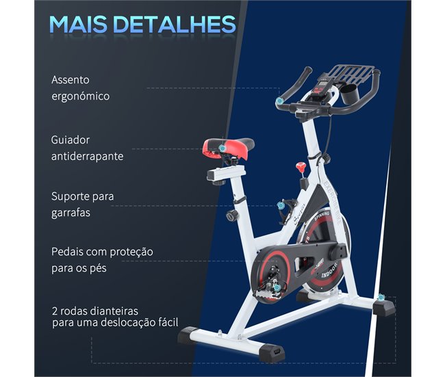 Bicicleta estática Aço e ABS HOMCOM Multicor