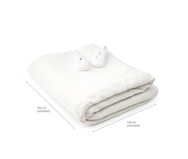 Aquecedor de Camas Elétrico Duplo Branco
