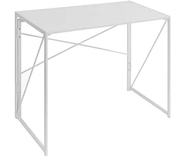 Mesa de escritório ashe com 3 prateleiras retráteis, melamina 100x50