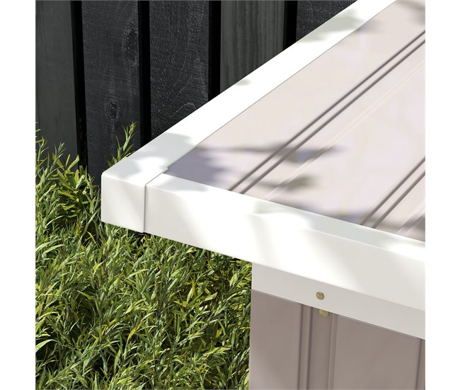 Abrigo de Jardim Aço Galvanizado e PP Outsunny Cinza