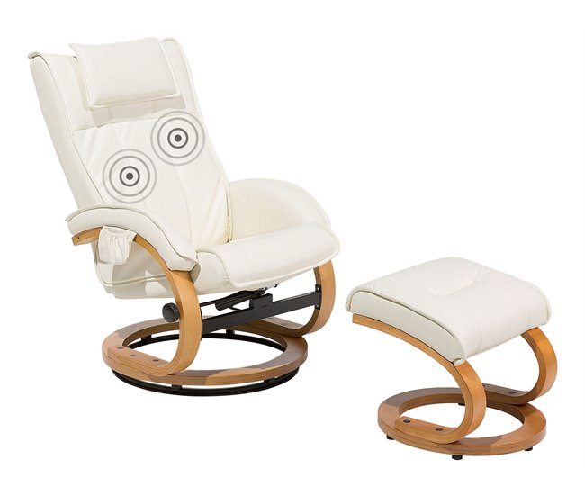 Beliani Cadeira de massagem MAJESTIC Bege