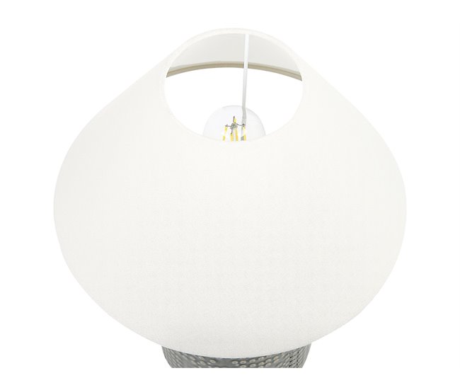 Beliani Candeeiro de mesa MUSSEL Branco/ Bege