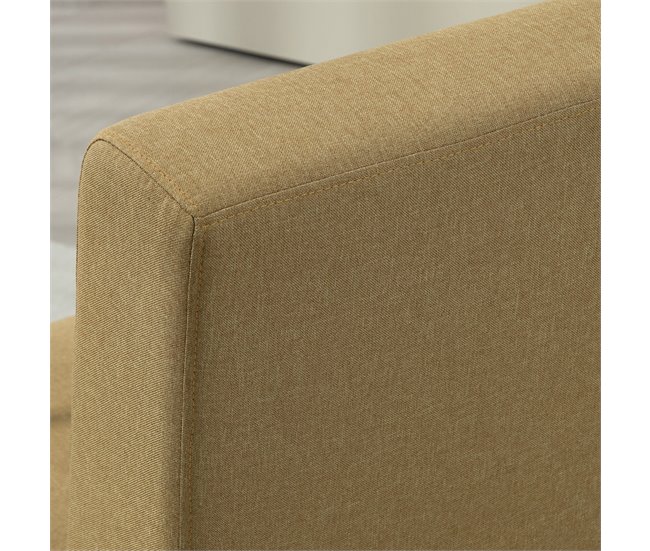 Poltrona Individual poliéster, espuma, aço, painel multicamadas Castanho