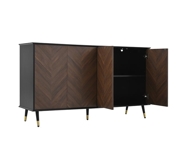 Aparadores Preto/ Madeira