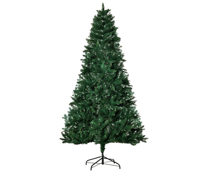 Árvore de Natal PVC, Aço HOMCOM, casa - natal Verde