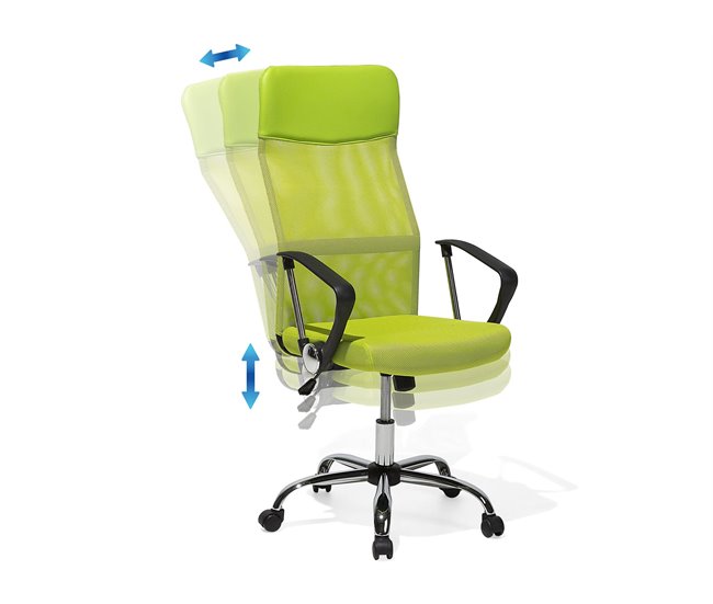 Beliani Cadeira de escritório DESIGN Verde