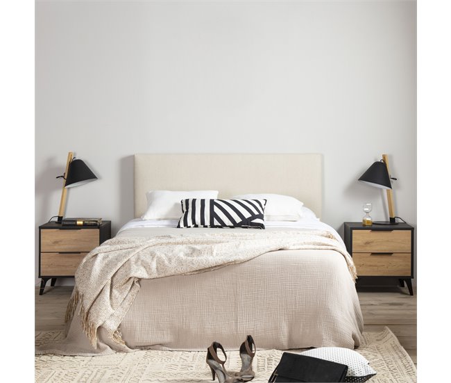  Cabeceira estofada Tagomago Natural Linen 140 Bege