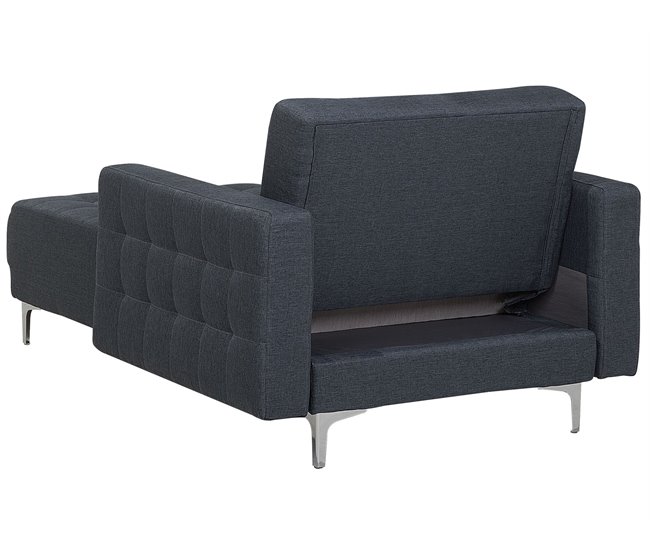 Beliani Chaise longue Poliéster ABERDEEN Castanho