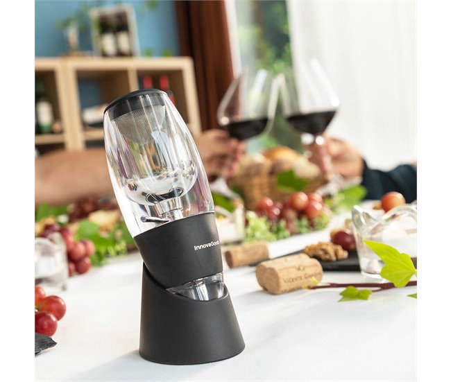 Arejador de Vinho com Filtro, Suporte e Capa Transparente