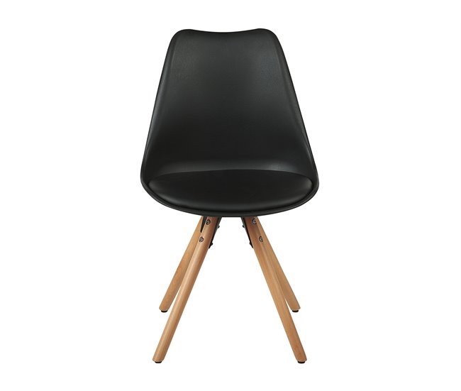 Beliani Silla de comedor DAKOTA Preto