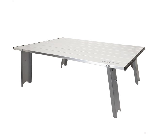 Aktive Pequena mesa de campismo dobrável em alumínio ultra-leve Cinza