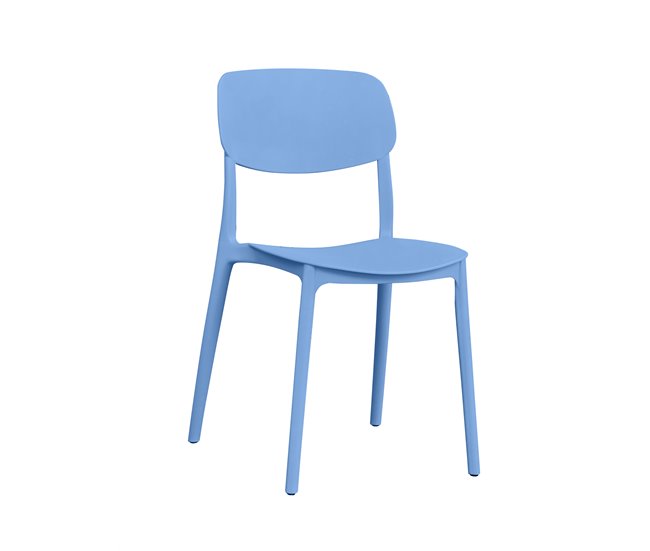 Cadeira de cozinha LAIA fixa PP Azul Claro