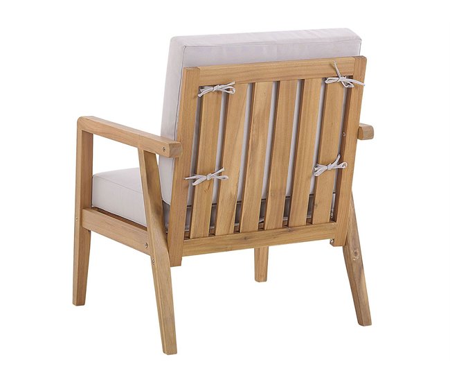 Beliani Conjunto de jardín Madera de acacia PALLANO Cinza Escuro