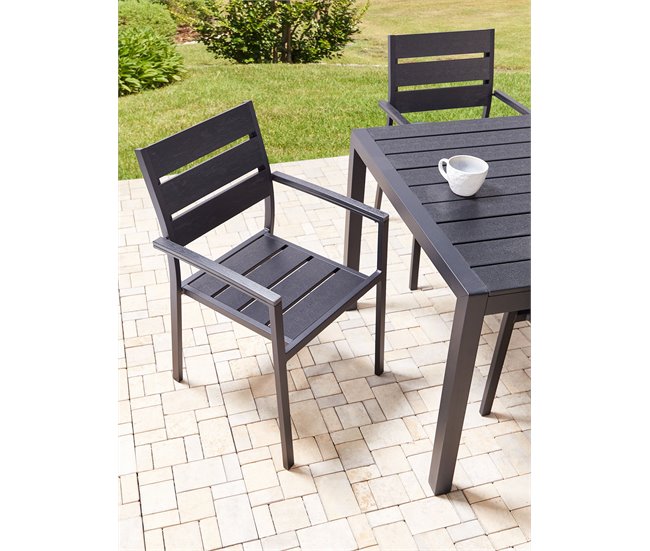 Beliani Cadeira de jardim VERNIO Preto