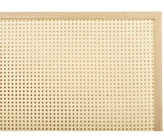 Beliani Cama com estrado Aglomerado de madeira, Rattan/vime MONPAZIER 167x209 Castanho