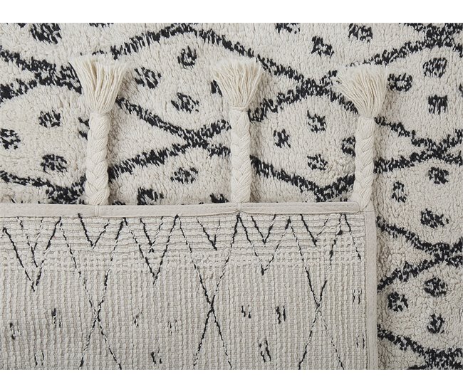 Beliani Pelos curtos AGADIR 140x200 Branco/ Bege