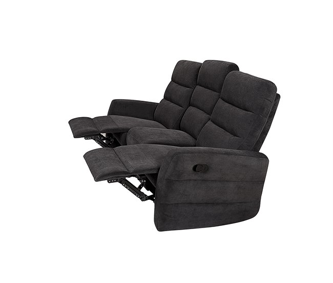 Sofá 3 lugares relax manual ZEUS cor cinza Cinza