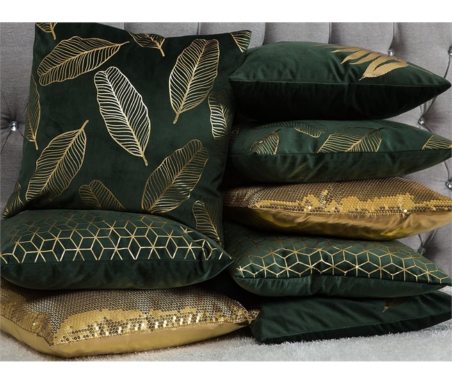 Beliani Almofada decorativa FREESIA 45x45 Azul/ Verde