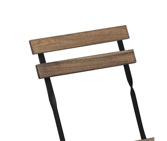 Conjunto de mesa de jardim e 4 cadeiras Bistrot Castanho