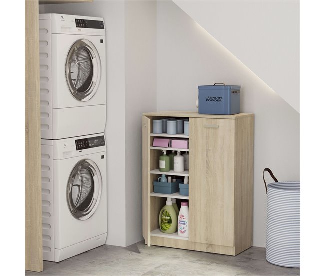 Sapateira auxiliar multiuso para corredor Madeira Clara