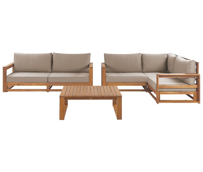 Beliani Conjunto lounge TIMOR Cinza Escuro