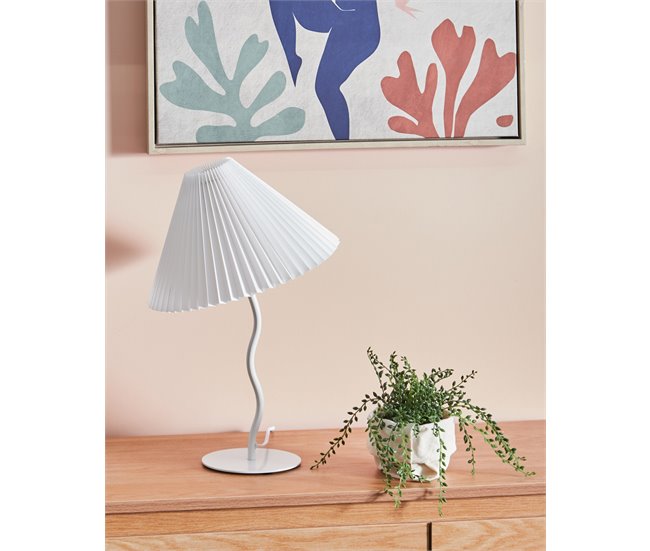 Beliani Candeeiro de mesa ALWERO Branco