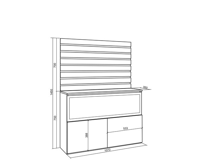 Aparadores para sala de estar 107 Branco