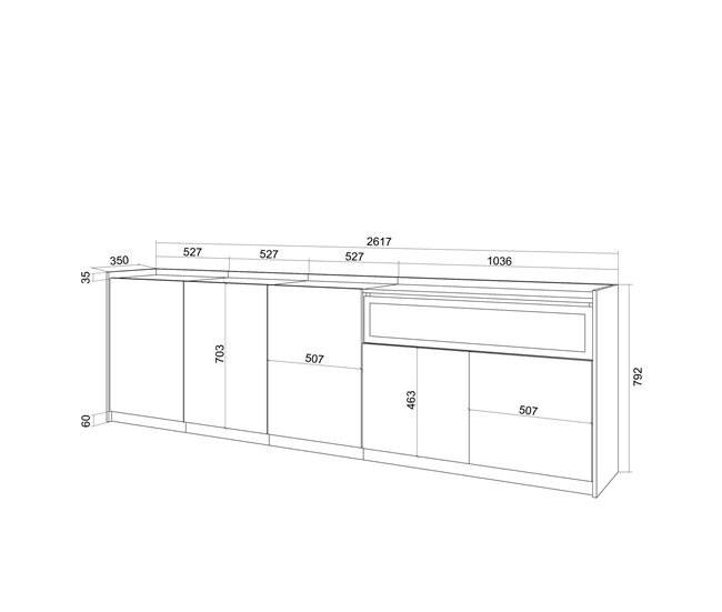 Aparador SOKKEL 260 Carvalho