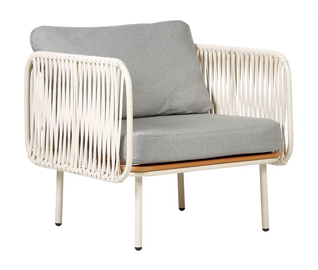 Beliani Conjunto lounge SENISE Cinza