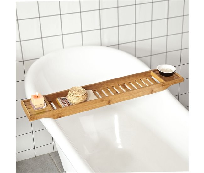 Bandeja de banho em bambu FRG212-N SoBuy Madeira